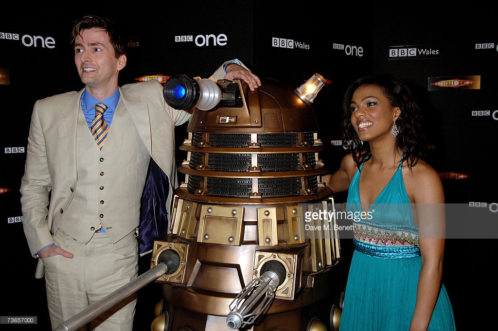 David Tennant and Freema Agyeman with NSD2. Picture - Getty/Dave M. Benett