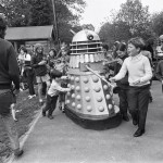 Dalek AARUII 11-9 and Dalek AARUII 12 at Woolhampton Primary School in Berkshire. 22nd May 1972.