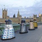 The 'Experience' Daleks recreate a famous scene on Westminster Bridge