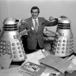 Terry Nation with the prize Daleks