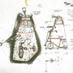 Cusick's initial idea for a trike inside the Dalek