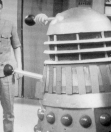 Bolts appear on the skirt of the Dalek props.